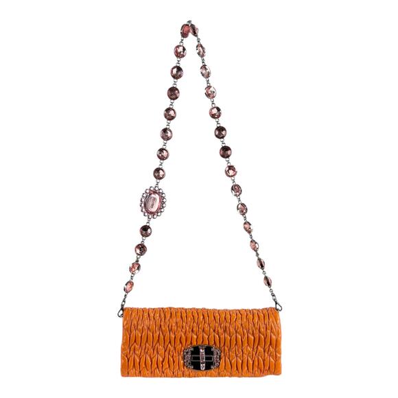 Miu Miu Crystal Nappa Matelassé Flap Bag - Picture 3 of 16